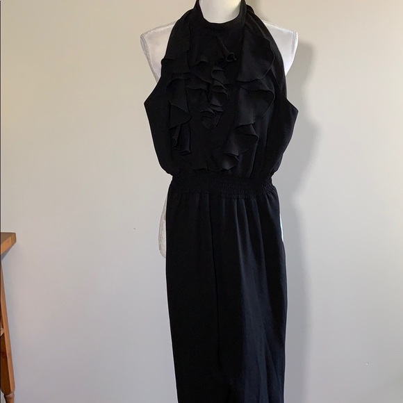 Leith Ruffle Front Jumpsuit-Black - Picture 4 of 8